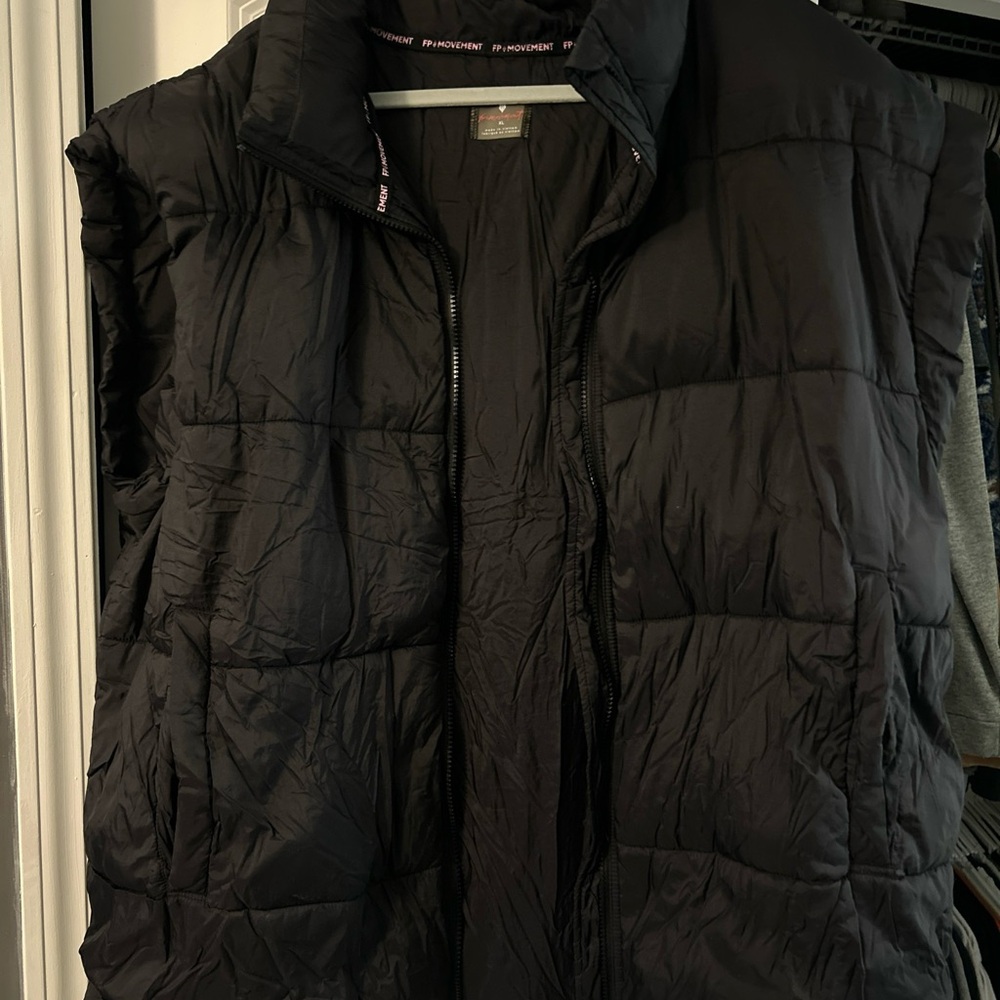 Free People Movement Quilted Black Vest
